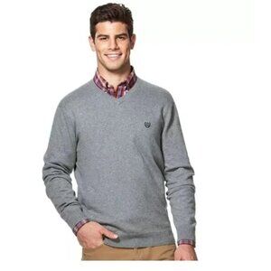 Chaps Men’s Classic-Fit Cashmere-Blend V-Neck Sweater Brown Size XL